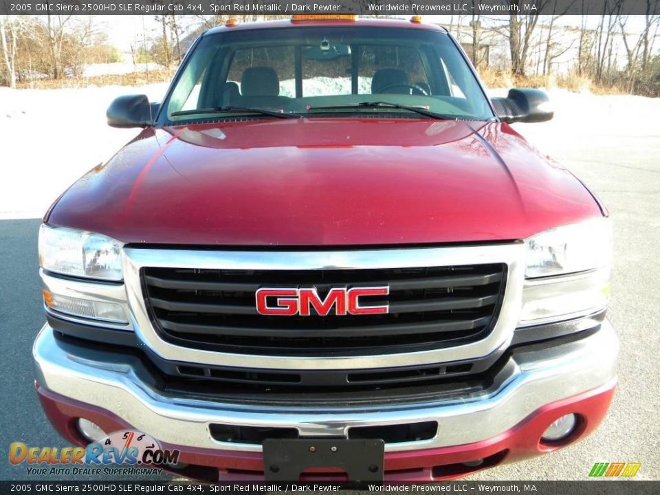 2005 GMC Sierra 2500HD SLE Regular Cab 4x4 Sport Red Metallic / Dark Pewter Photo #9