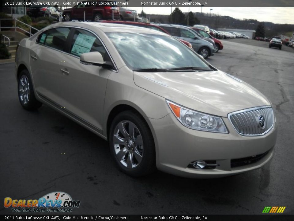 2011 Buick LaCrosse CXL AWD Gold Mist Metallic / Cocoa/Cashmere Photo #3