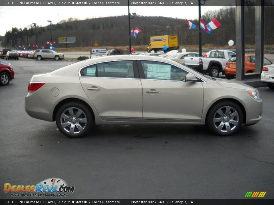 2011 Buick LaCrosse CXL AWD Gold Mist Metallic / Cocoa/Cashmere Photo #4