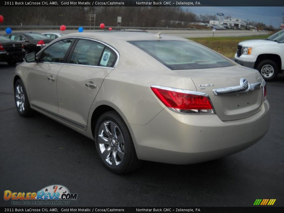 2011 Buick LaCrosse CXL AWD Gold Mist Metallic / Cocoa/Cashmere Photo #7