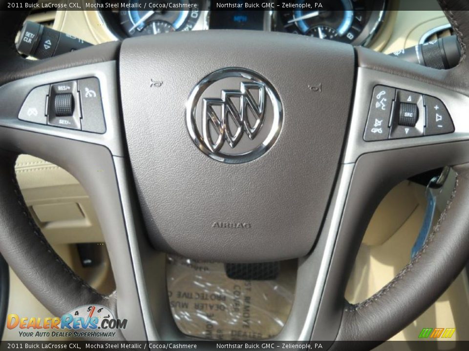 2011 Buick LaCrosse CXL Mocha Steel Metallic / Cocoa/Cashmere Photo #19