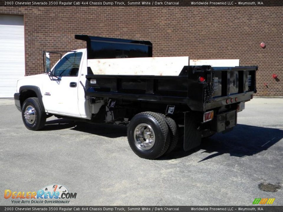 2003 Chevrolet Silverado 3500 Regular Cab 4x4 Chassis Dump Truck Summit White / Dark Charcoal Photo #7