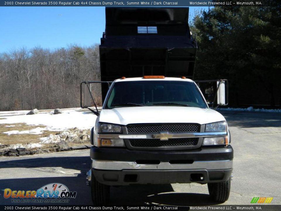 2003 Chevrolet Silverado 3500 Regular Cab 4x4 Chassis Dump Truck Summit White / Dark Charcoal Photo #16