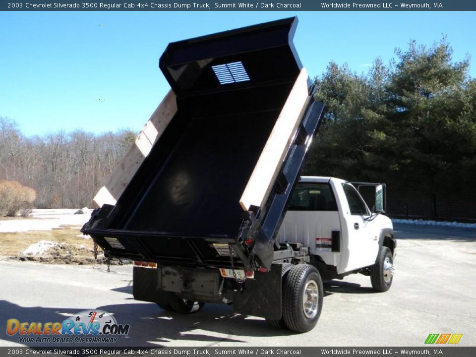 2003 Chevrolet Silverado 3500 Regular Cab 4x4 Chassis Dump Truck Summit White / Dark Charcoal Photo #22