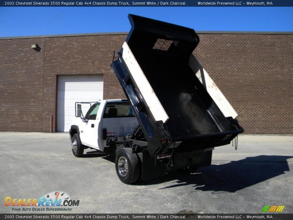 2003 Chevrolet Silverado 3500 Regular Cab 4x4 Chassis Dump Truck Summit White / Dark Charcoal Photo #26