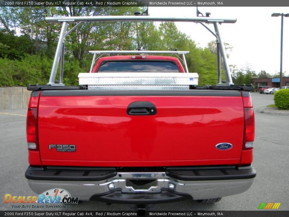 2000 Ford F350 Super Duty XLT Regular Cab 4x4 Red / Medium Graphite Photo #18