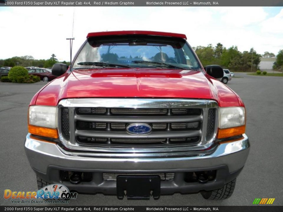 2000 Ford F350 Super Duty XLT Regular Cab 4x4 Red / Medium Graphite Photo #19