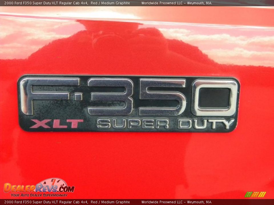 2000 Ford F350 Super Duty XLT Regular Cab 4x4 Red / Medium Graphite Photo #20