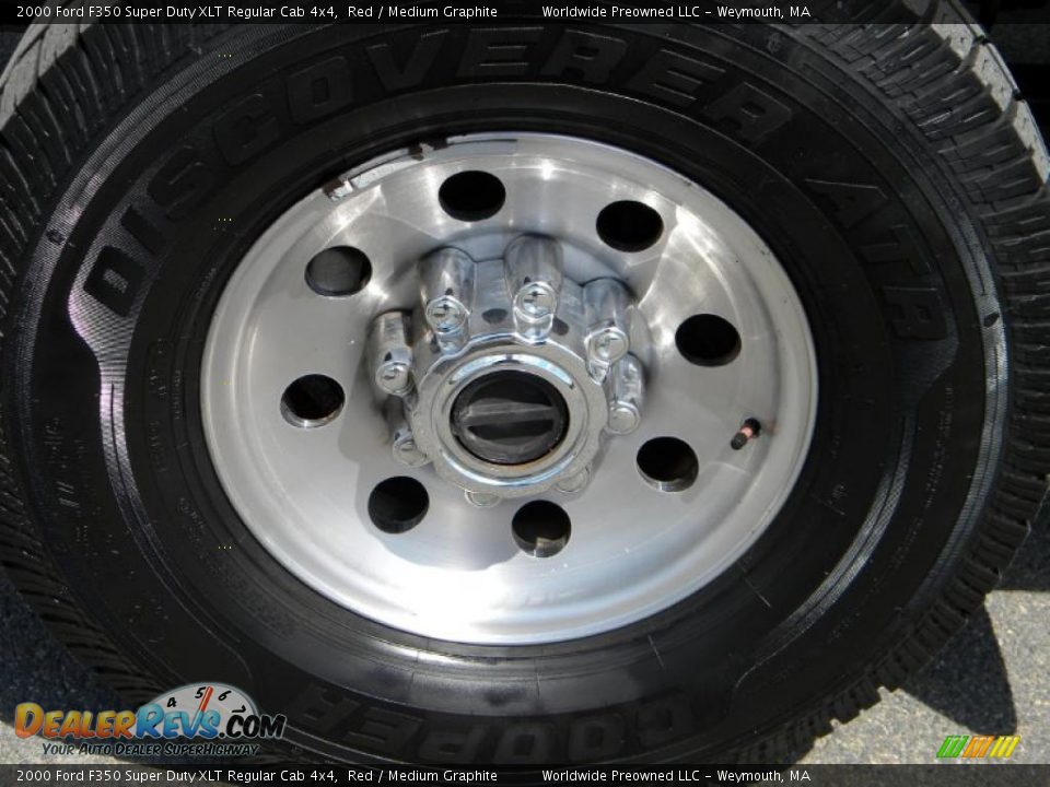 2000 Ford F350 Super Duty XLT Regular Cab 4x4 Red / Medium Graphite Photo #29