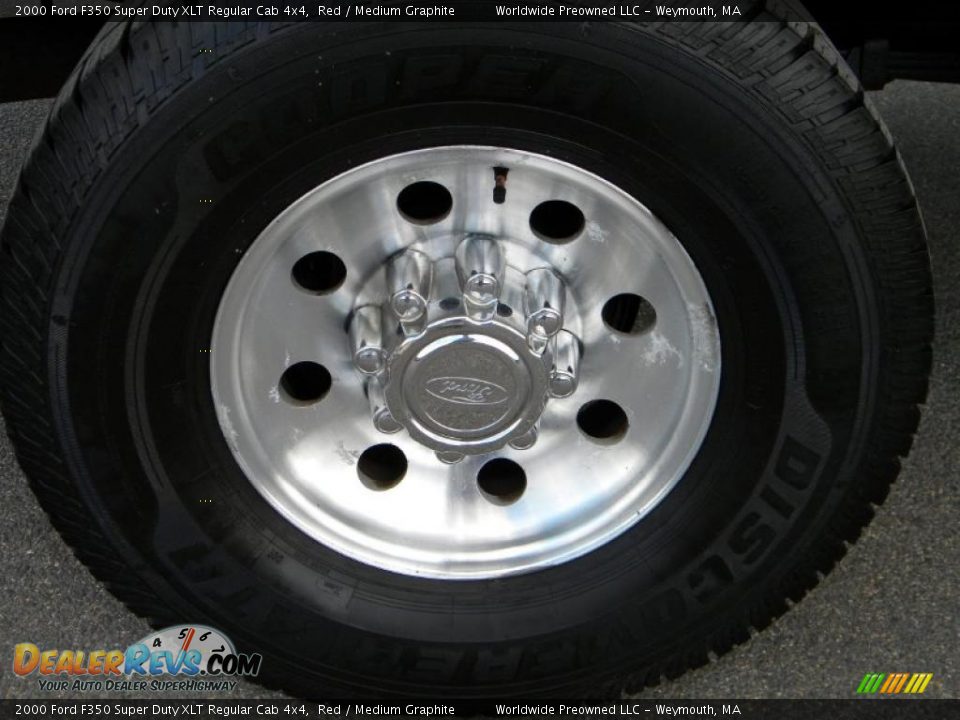 2000 Ford F350 Super Duty XLT Regular Cab 4x4 Red / Medium Graphite Photo #31