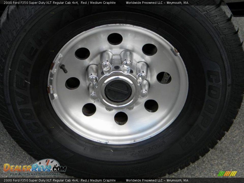 2000 Ford F350 Super Duty XLT Regular Cab 4x4 Red / Medium Graphite Photo #33