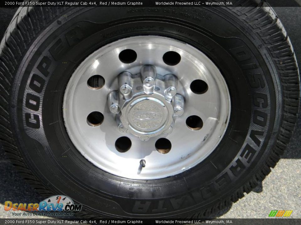 2000 Ford F350 Super Duty XLT Regular Cab 4x4 Red / Medium Graphite Photo #35