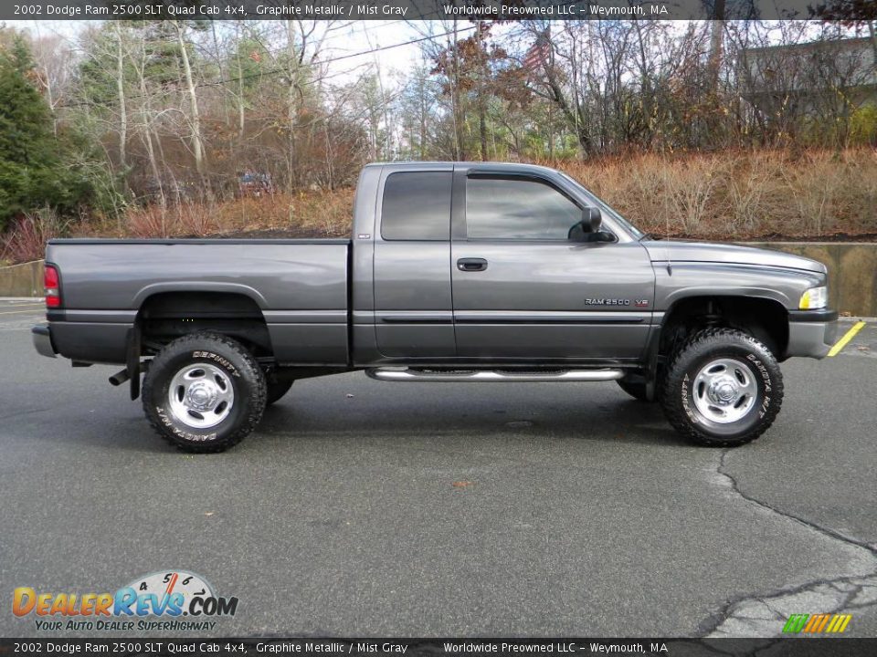 Graphite Metallic 2002 Dodge Ram 2500 SLT Quad Cab 4x4 Photo #4