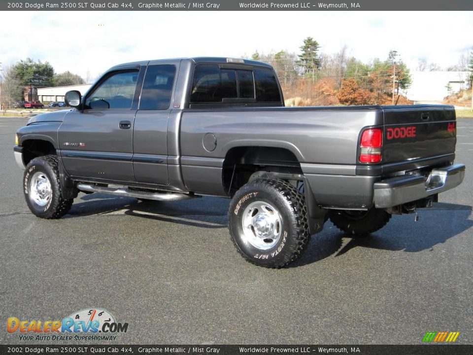 2002 Dodge Ram 2500 SLT Quad Cab 4x4 Graphite Metallic / Mist Gray Photo #5