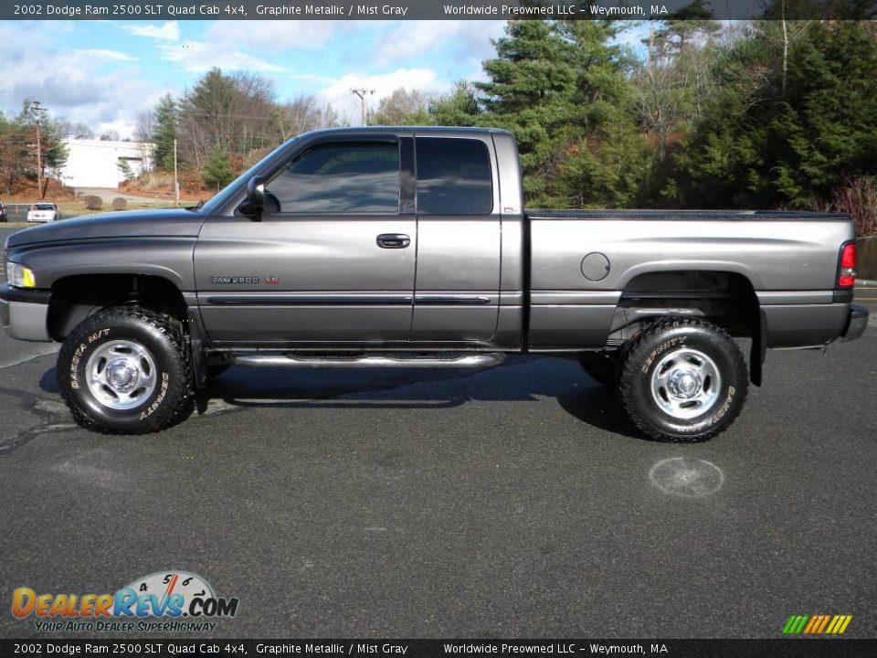 2002 Dodge Ram 2500 SLT Quad Cab 4x4 Graphite Metallic / Mist Gray Photo #10