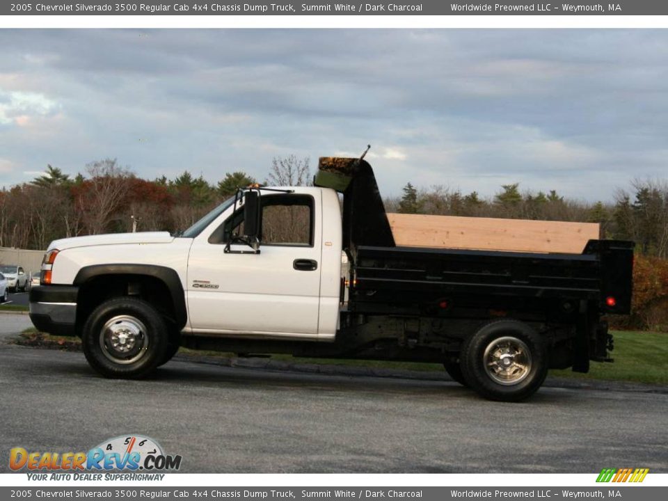 2005 Chevrolet Silverado 3500 Regular Cab 4x4 Chassis Dump Truck Summit White / Dark Charcoal Photo #3