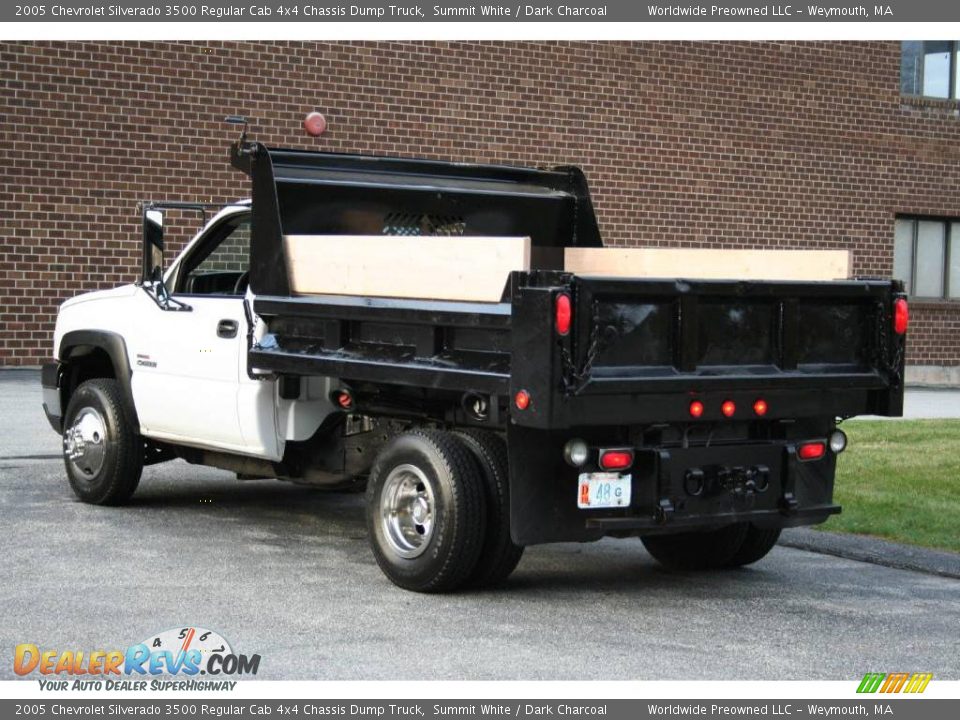 Summit White 2005 Chevrolet Silverado 3500 Regular Cab 4x4 Chassis Dump Truck Photo #5