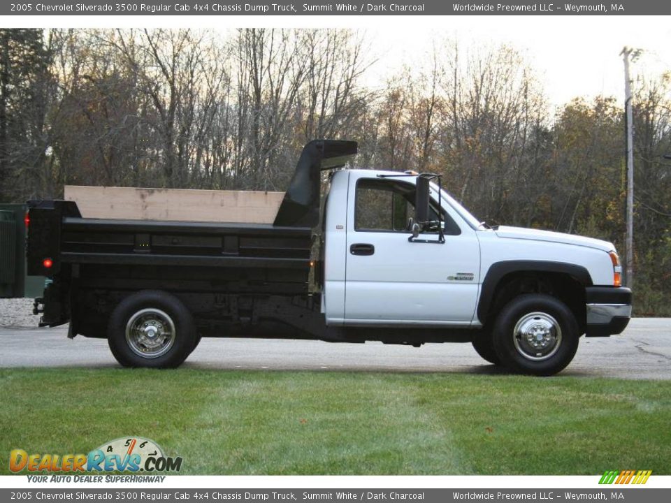 2005 Chevrolet Silverado 3500 Regular Cab 4x4 Chassis Dump Truck Summit White / Dark Charcoal Photo #11