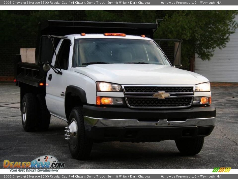 2005 Chevrolet Silverado 3500 Regular Cab 4x4 Chassis Dump Truck Summit White / Dark Charcoal Photo #14