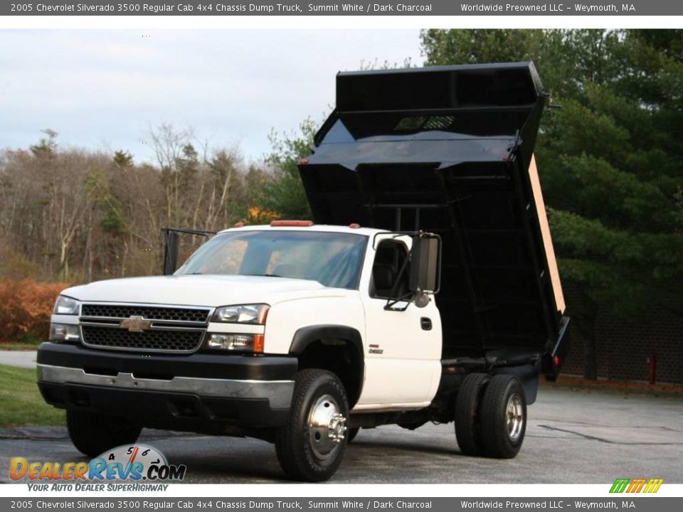 2005 Chevrolet Silverado 3500 Regular Cab 4x4 Chassis Dump Truck Summit White / Dark Charcoal Photo #16