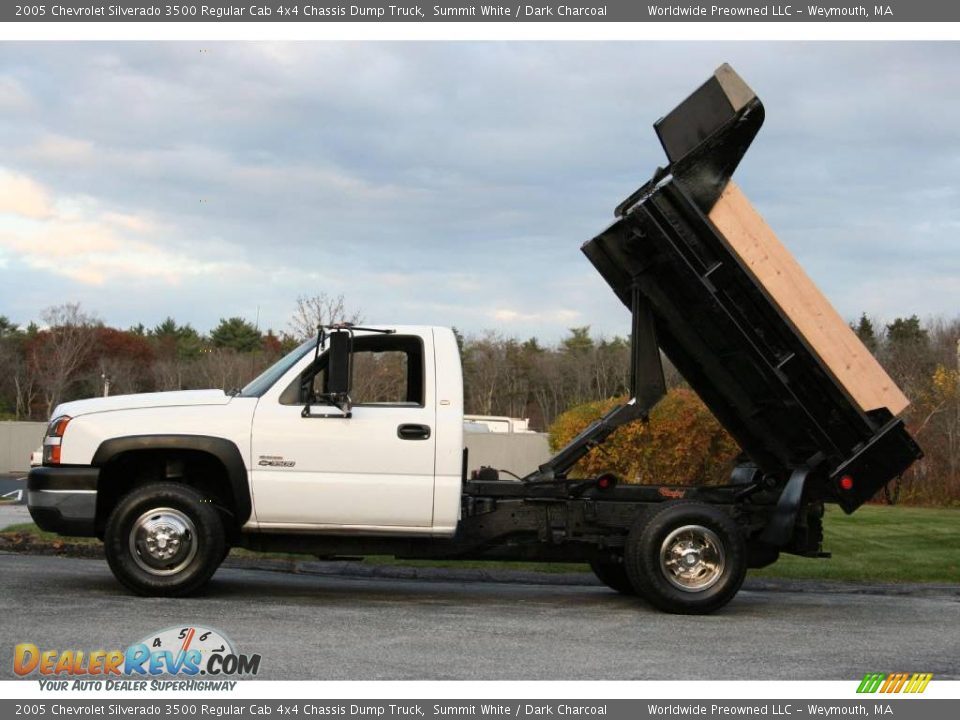 2005 Chevrolet Silverado 3500 Regular Cab 4x4 Chassis Dump Truck Summit White / Dark Charcoal Photo #18