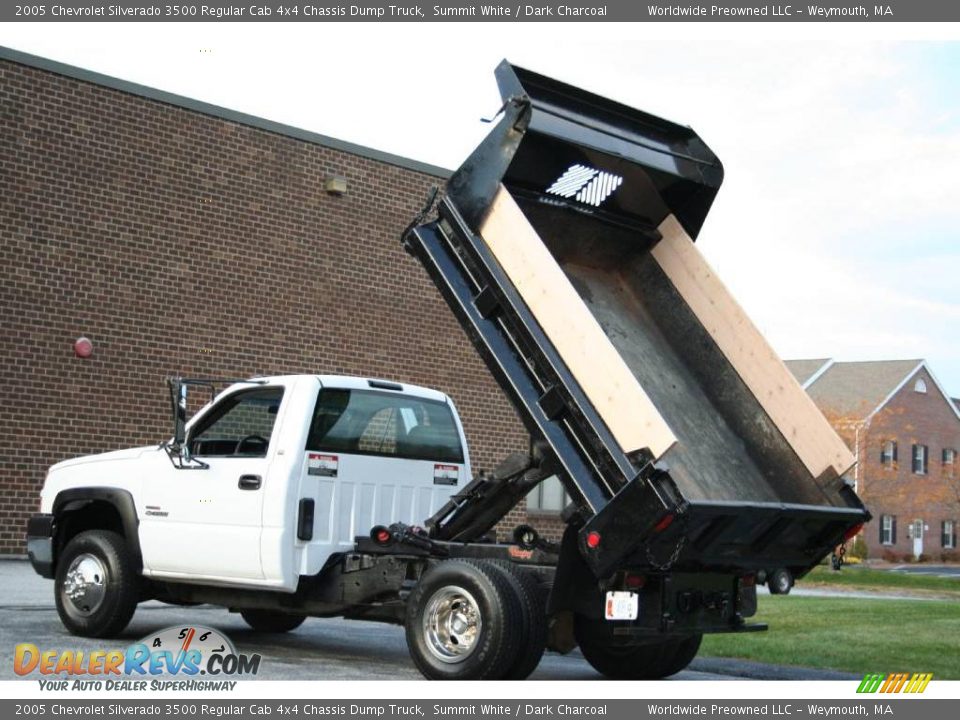 2005 Chevrolet Silverado 3500 Regular Cab 4x4 Chassis Dump Truck Summit White / Dark Charcoal Photo #19