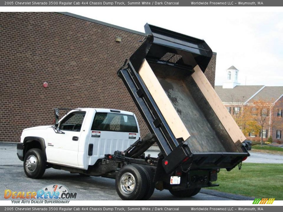 2005 Chevrolet Silverado 3500 Regular Cab 4x4 Chassis Dump Truck Summit White / Dark Charcoal Photo #20