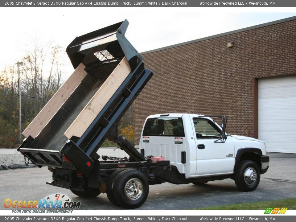 2005 Chevrolet Silverado 3500 Regular Cab 4x4 Chassis Dump Truck Summit White / Dark Charcoal Photo #24