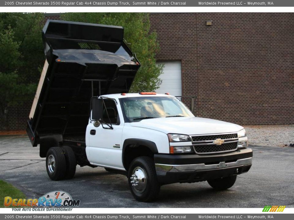2005 Chevrolet Silverado 3500 Regular Cab 4x4 Chassis Dump Truck Summit White / Dark Charcoal Photo #27