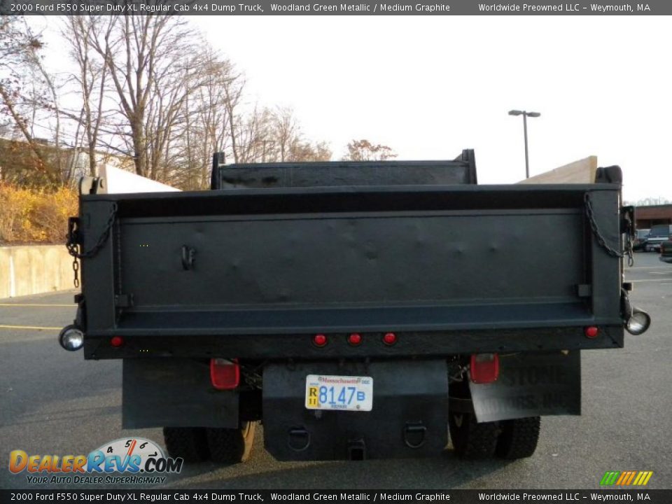 2000 Ford F550 Super Duty XL Regular Cab 4x4 Dump Truck Woodland Green Metallic / Medium Graphite Photo #33