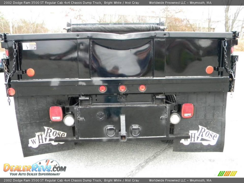 2002 Dodge Ram 3500 ST Regular Cab 4x4 Chassis Dump Truck Bright White / Mist Gray Photo #4