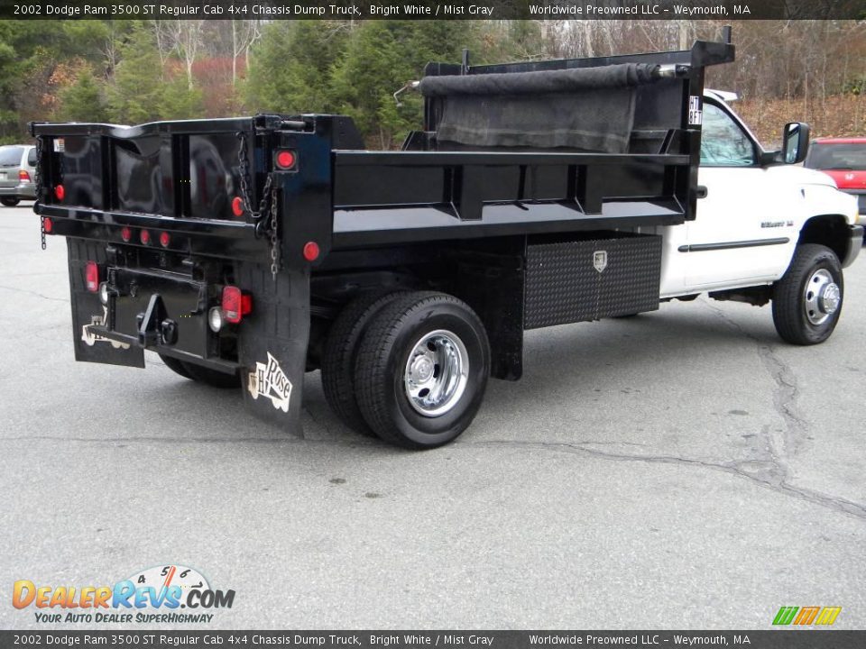 2002 Dodge Ram 3500 ST Regular Cab 4x4 Chassis Dump Truck Bright White / Mist Gray Photo #15