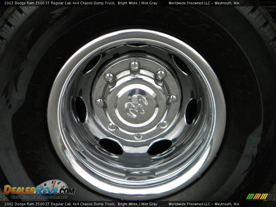 2002 Dodge Ram 3500 ST Regular Cab 4x4 Chassis Dump Truck Bright White / Mist Gray Photo #25