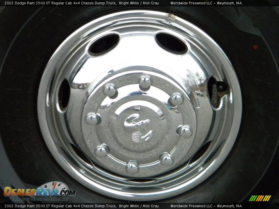 2002 Dodge Ram 3500 ST Regular Cab 4x4 Chassis Dump Truck Bright White / Mist Gray Photo #29