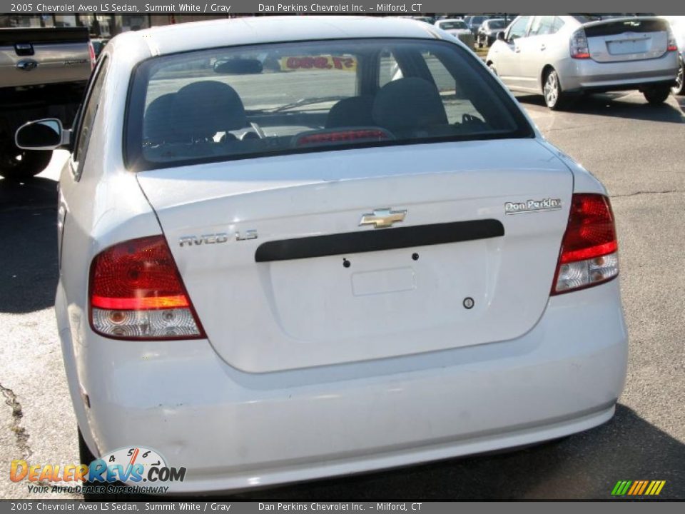 2005 Chevrolet Aveo LS Sedan Summit White / Gray Photo #6