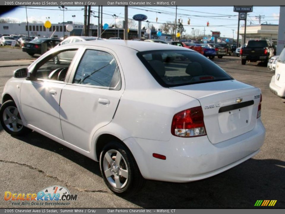 2005 Chevrolet Aveo LS Sedan Summit White / Gray Photo #8