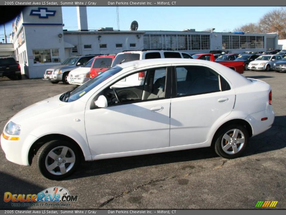 2005 Chevrolet Aveo LS Sedan Summit White / Gray Photo #9