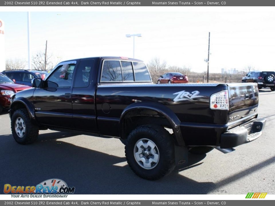 2002 Chevrolet S10 ZR2 Extended Cab 4x4 Dark Cherry Red Metallic / Graphite Photo #4