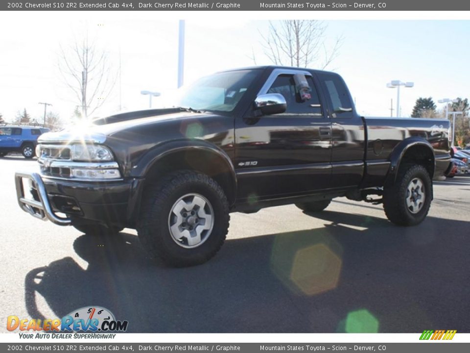 2002 Chevrolet S10 ZR2 Extended Cab 4x4 Dark Cherry Red Metallic / Graphite Photo #5