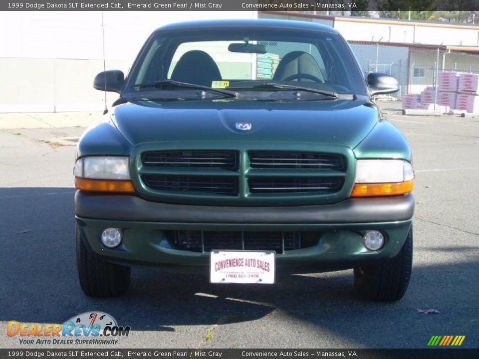 1999 Dodge Dakota SLT Extended Cab Emerald Green Pearl / Mist Gray Photo #3