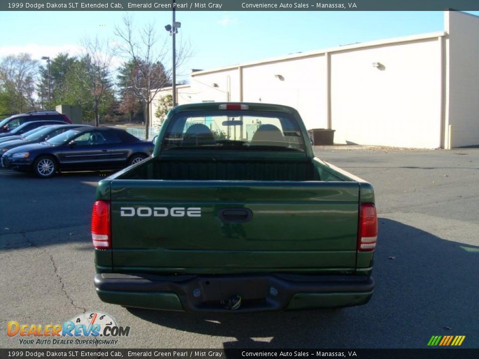 1999 Dodge Dakota SLT Extended Cab Emerald Green Pearl / Mist Gray Photo #7