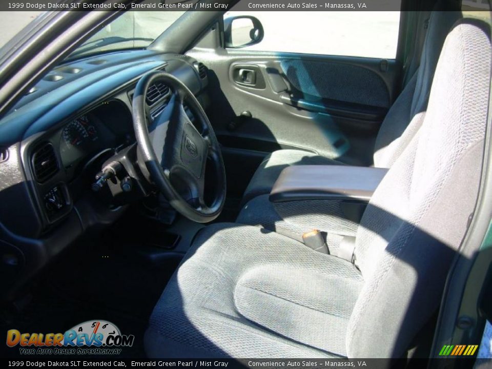 1999 Dodge Dakota SLT Extended Cab Emerald Green Pearl / Mist Gray Photo #11