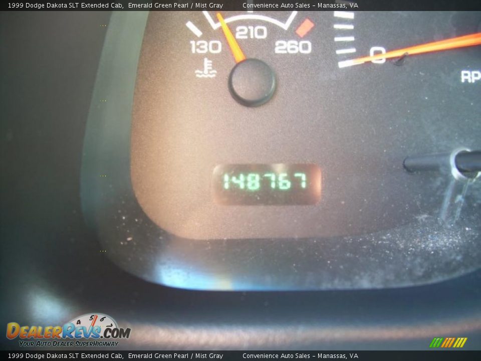 1999 Dodge Dakota SLT Extended Cab Emerald Green Pearl / Mist Gray Photo #13