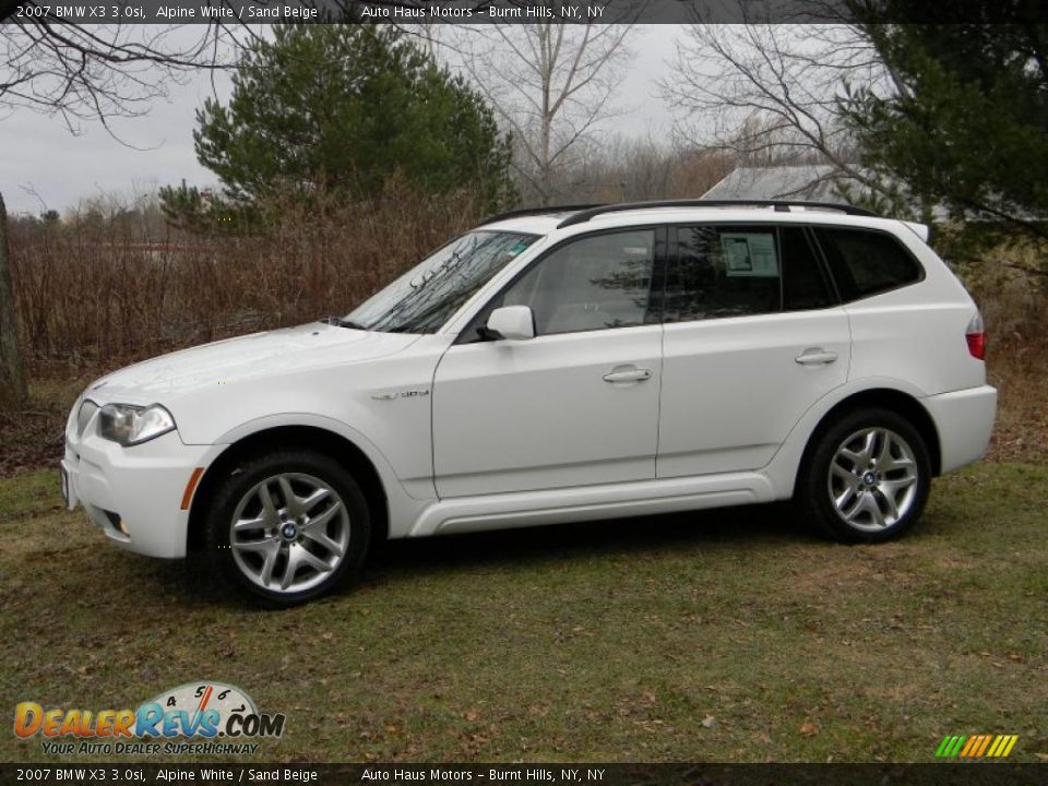 2007 BMW X3 3.0si Alpine White / Sand Beige Photo #2