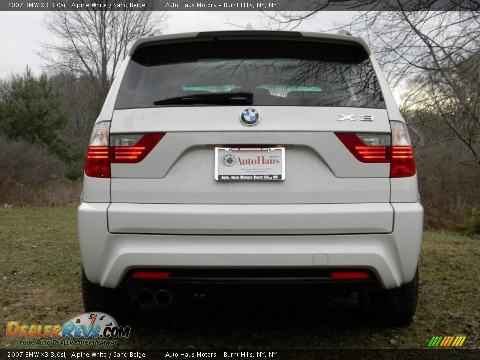 2007 BMW X3 3.0si Alpine White / Sand Beige Photo #4