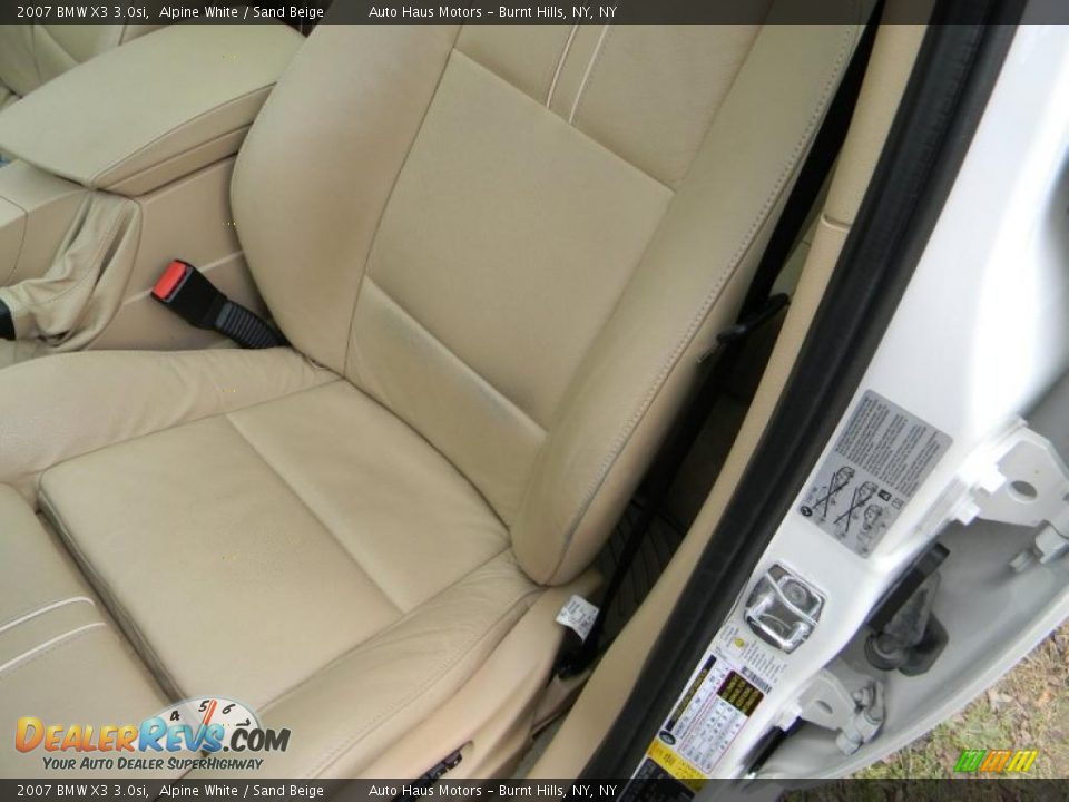2007 BMW X3 3.0si Alpine White / Sand Beige Photo #18