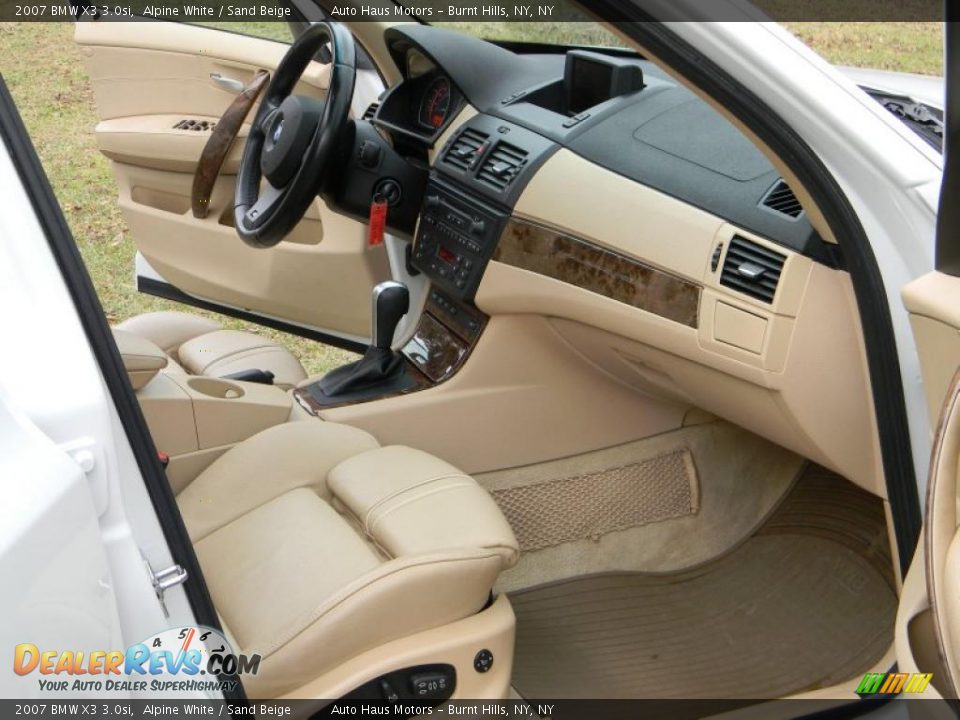 2007 BMW X3 3.0si Alpine White / Sand Beige Photo #35