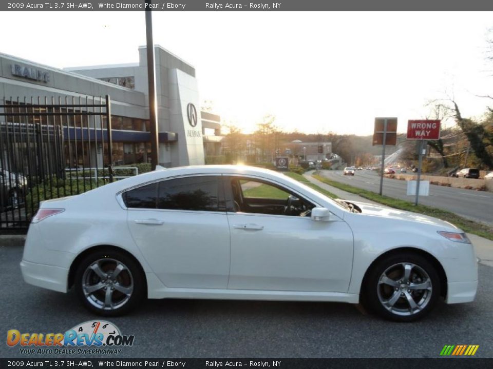 2009 Acura TL 3.7 SH-AWD White Diamond Pearl / Ebony Photo #3