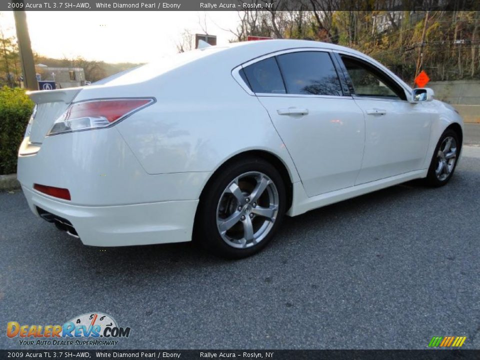 2009 Acura TL 3.7 SH-AWD White Diamond Pearl / Ebony Photo #4