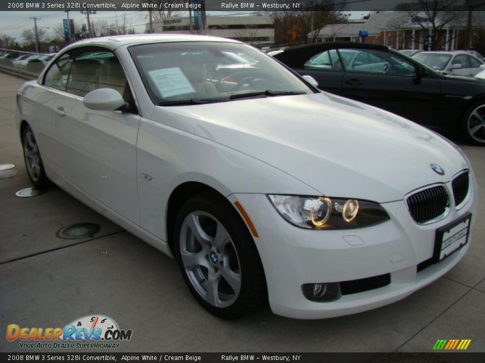 2008 BMW 3 Series 328i Convertible Alpine White / Cream Beige Photo #3 ...